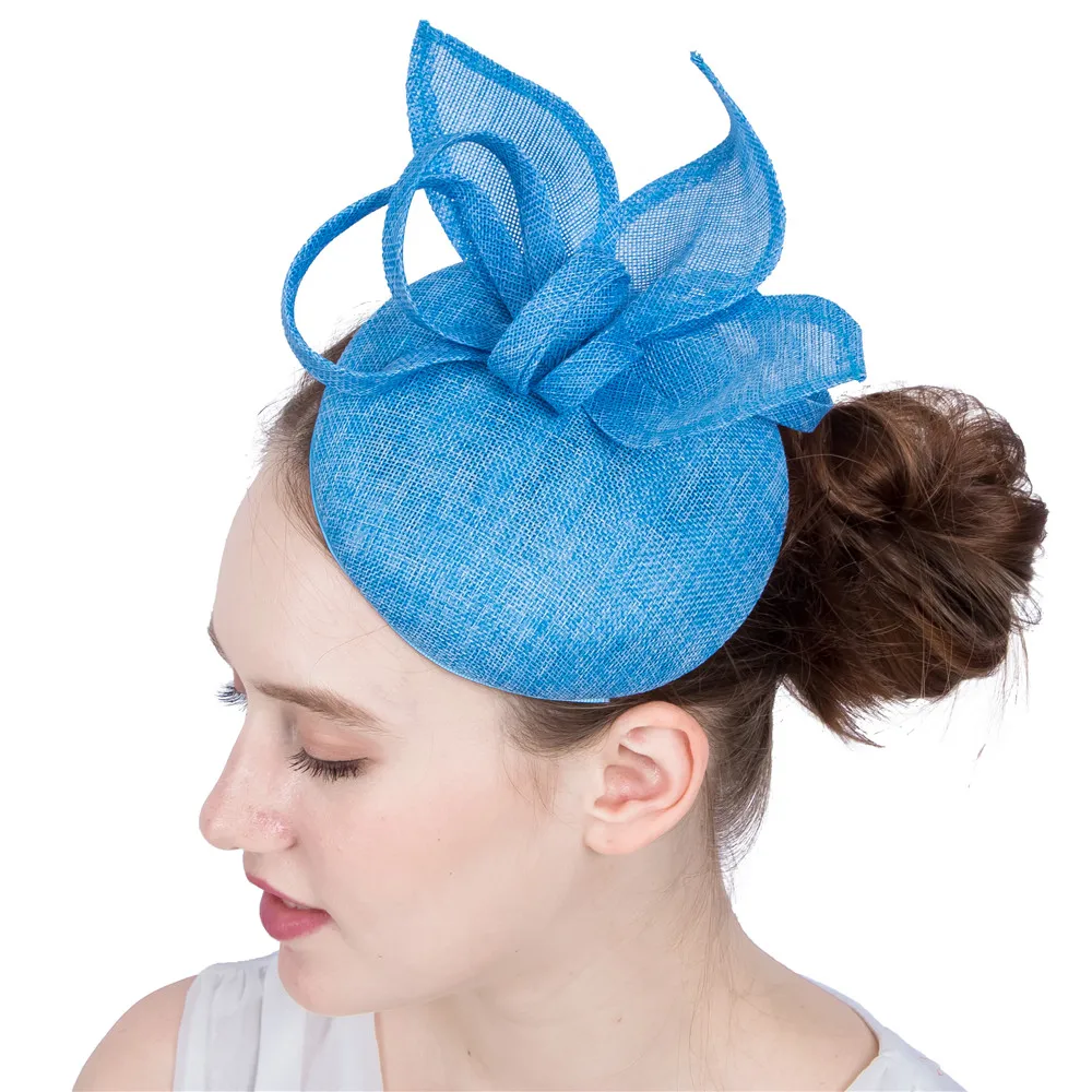Lila Nachahmung Sinamay Fascinator Kopf bedeckung für Kentucky Derby Kirche Hochzeits feier Rennen Frauen Braut ereignis Anlass Hut – Detail 6