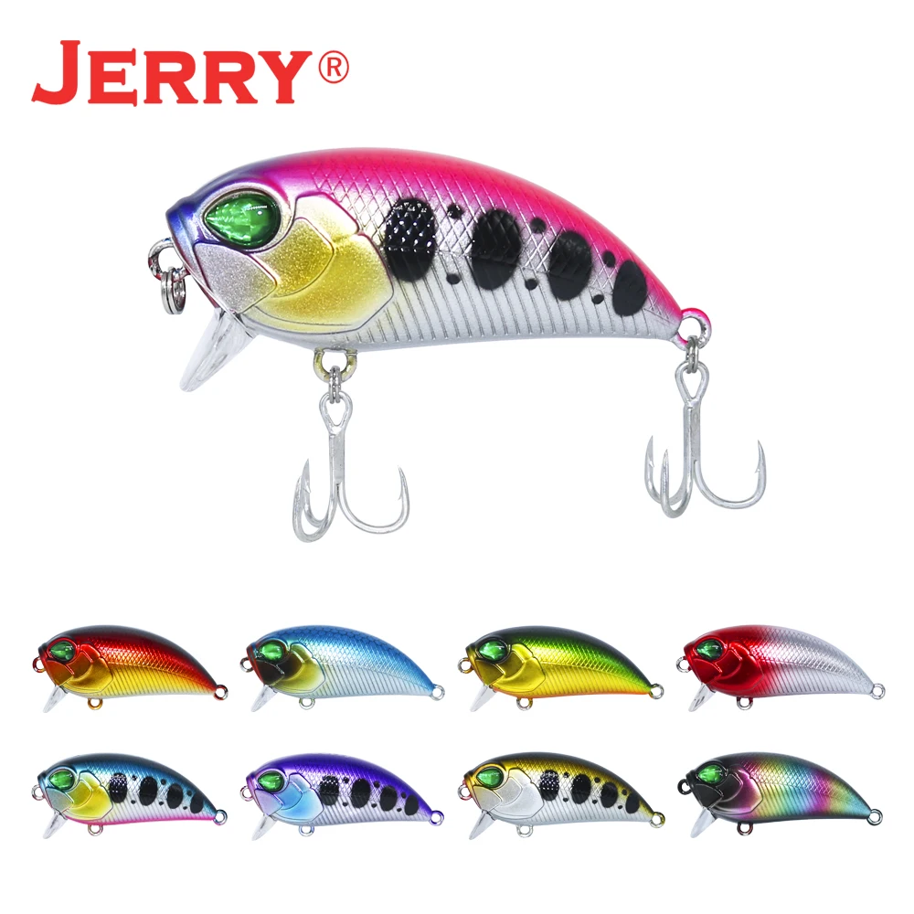 Jerry Rounder Ultralight Forel Bass Pike Wobbler Vissen Lokt Ratelende Diep Duiken Plug Crank Magnetische Gewicht Kunstmatige Aas