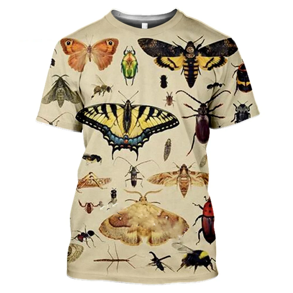 Animal Bird Insect 3d Print t shirt Summer Fashion Casual Short sleeve Tee Tops Streetwear Hip hop Homme Pullover Shirts