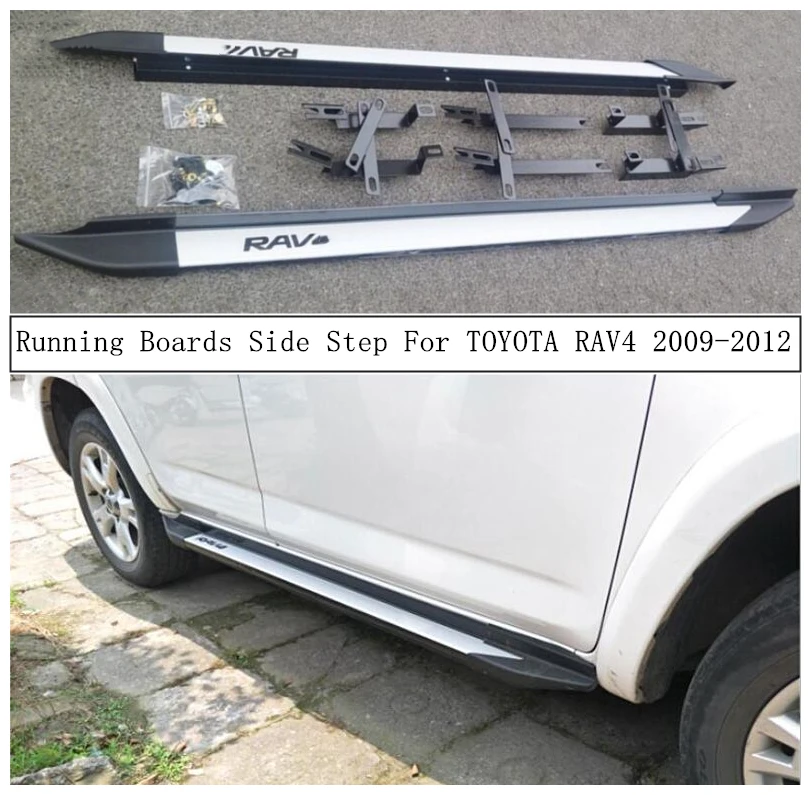 Running Boards For TOYOTA RAV4 2009 2010 2011 2012 Side Step Bar Pedals High Quality Nerf Bars Auto Accessories