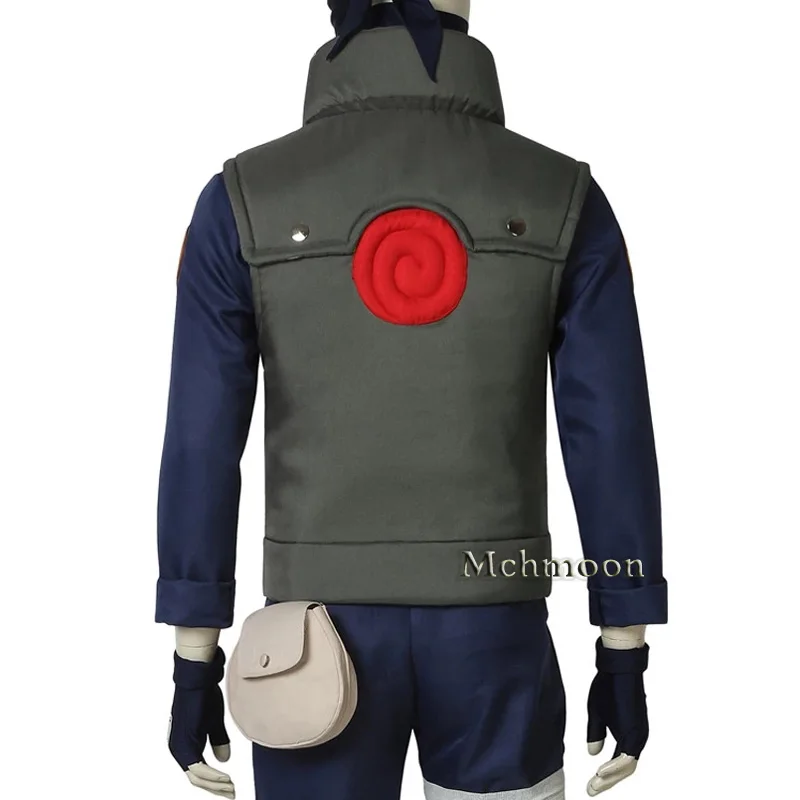 Hatake Kakashi Vest Cosplay Halloween Suit Custom Made Hot Anime Uzumaki Costume Hatake Kakashi Jacket