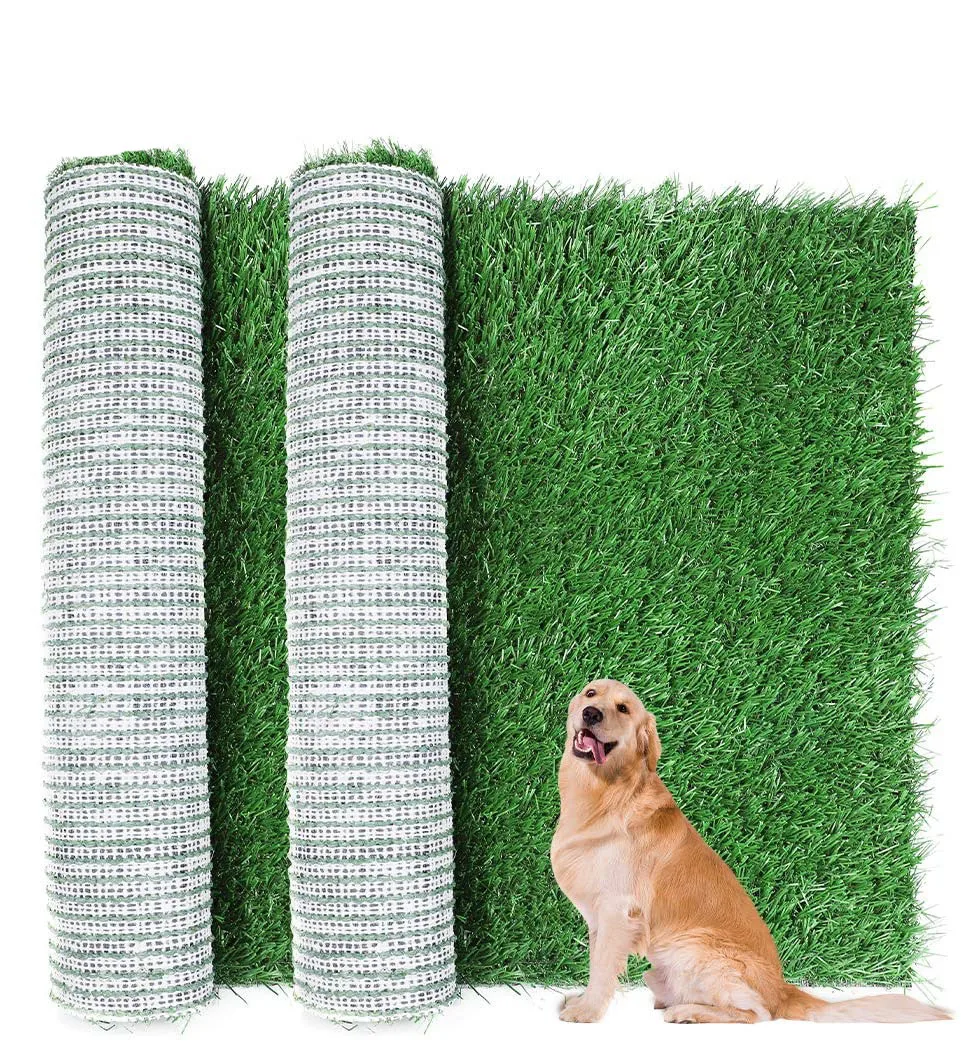 

Grass Pee Pads for Dogs Portable Washable Dog Grass Mat Training Grass Pee Pad for Porches Houses Grass Turf Mat Replacement 2pc