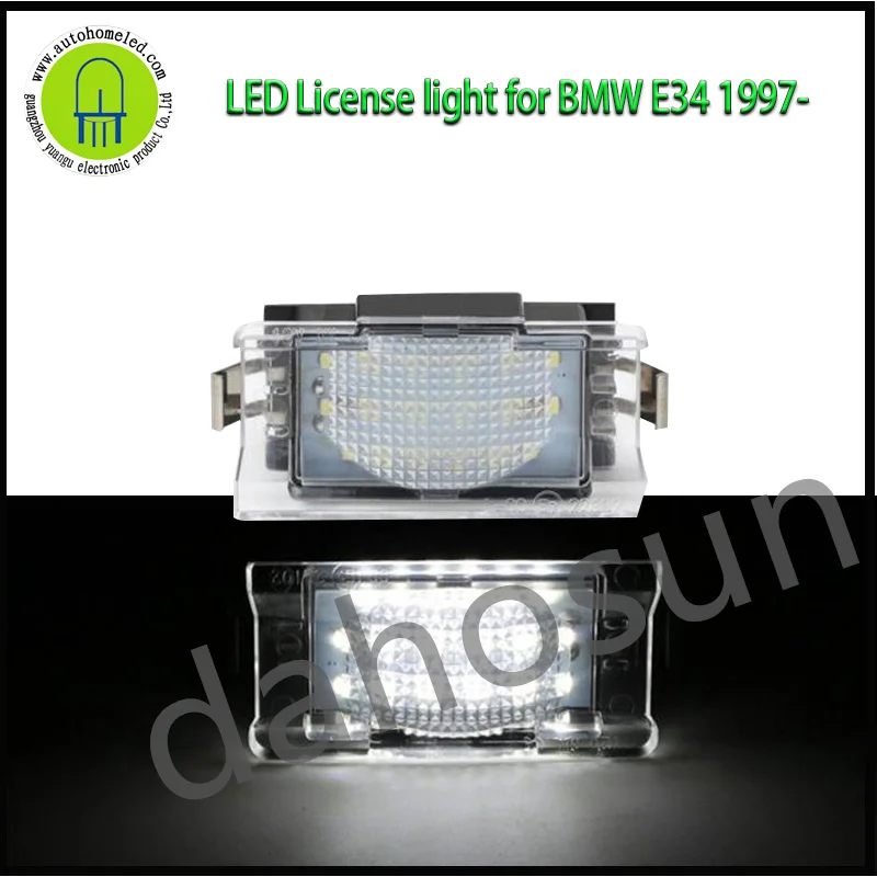 

2Pcs Dahosun Error Free White LED License Plate Light For BMW E34 Touring estate wagon Assembly Replacement Rear Tail Plate Lamp