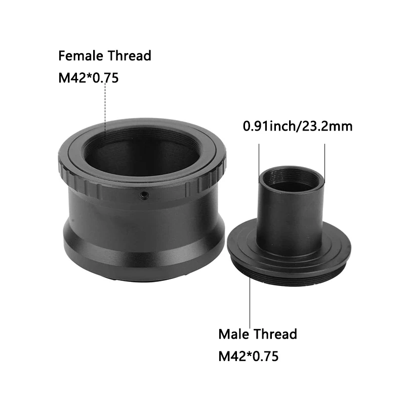 23.2mm T Ring Lens Mount Set For Canon Nikon Sony FUJI Olympus Samsung Mirrorless Camera Adapter Microscope Eyepiece Ports