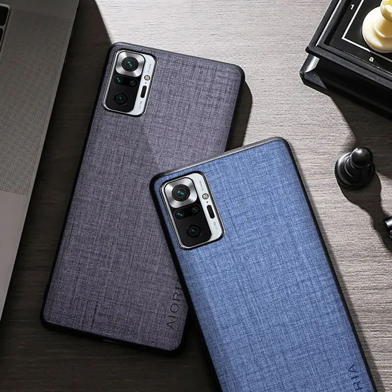 Case For Xiaomi Redmi Note 10C 10 Pro Max 10T 10S Lite 4G 5G Premium Cloth Texture Simple Cover For Redmi Note 10 Pro Max Case