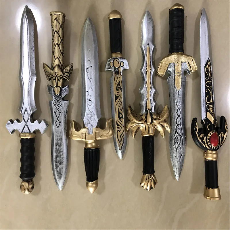 1:1  Dagger Sword Knife Cosplay Weapon Prop Movie Game Anime Role Play Halloween Link Cos Kids Gift Safety PU 7 Styles