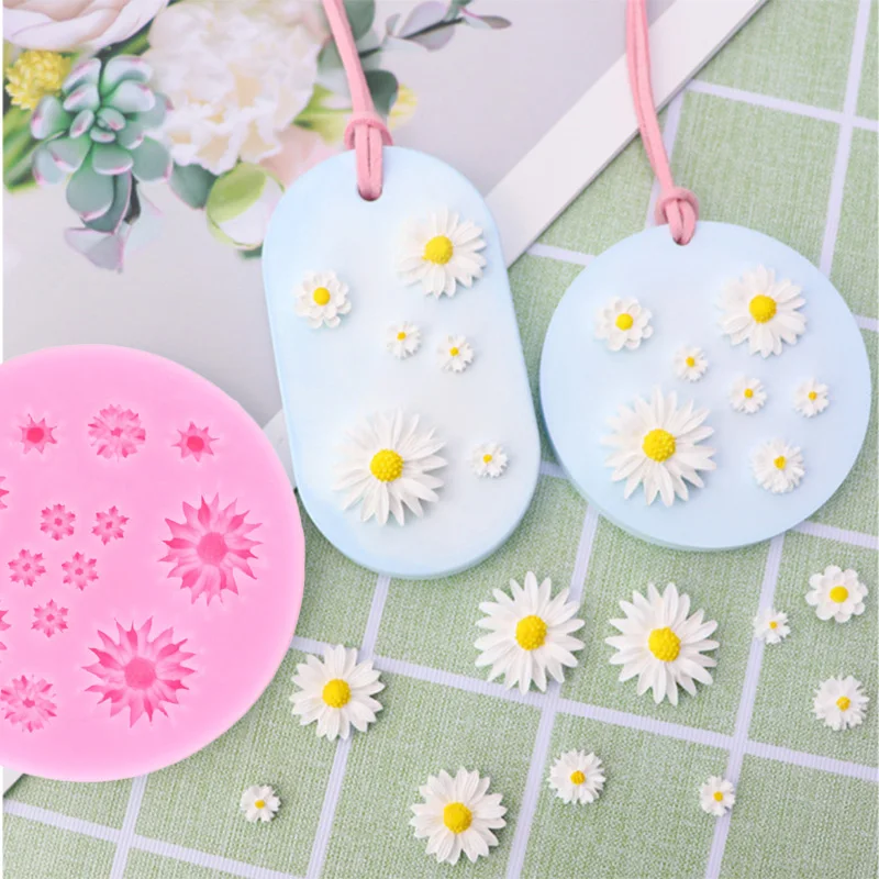 Daisy Wild Chrysanthemum Silicone Mold DIY Flower Cupcake Baking Molds Chocolate Candy Resin Mould Fondant Cake Decorating Tool