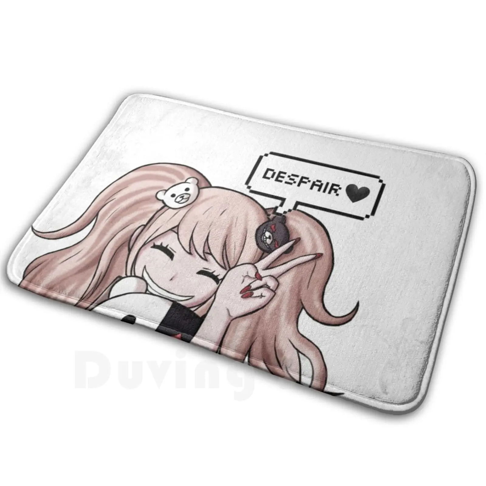 Junko Enoshima Carpet Mat Rug Cushion Soft Junko Enoshima Junko Danganronpa Monokuma Anime Anime Girl