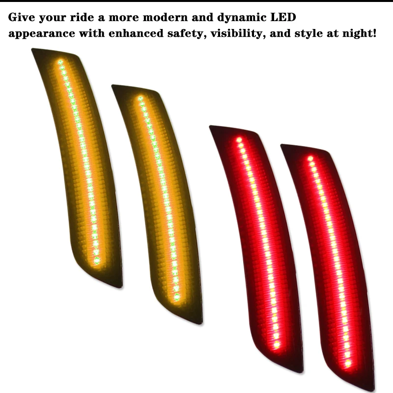 Smoked Lens Front Rear LED Side Fender Marker Lamp Assembly Parking Lights For Chevrolet Chevy Camaro 2016 2017 2018 2019