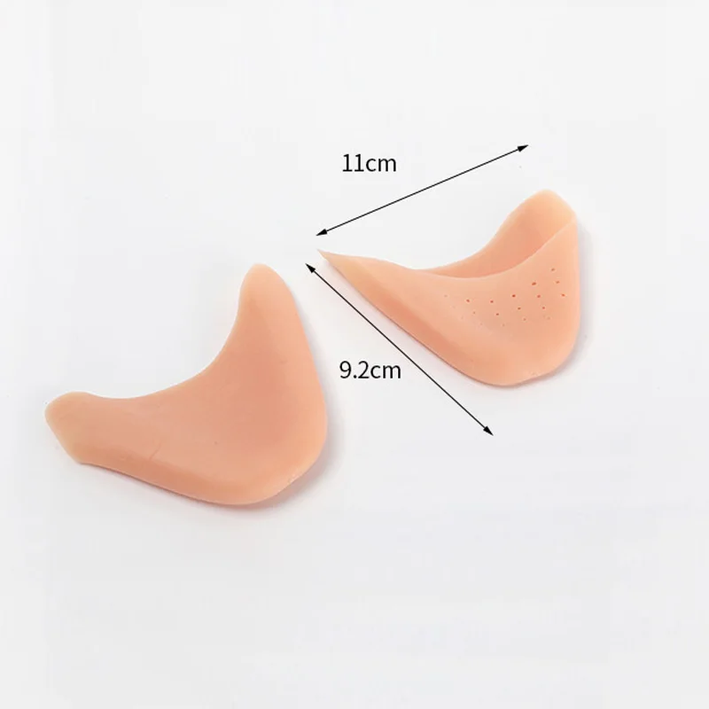 1Pair Silicone Gel Pointe Ballet Dance Shoe Toe Pads Toe Caps Toe Protector with Breathable Hole for Pointed Ballet Shoes