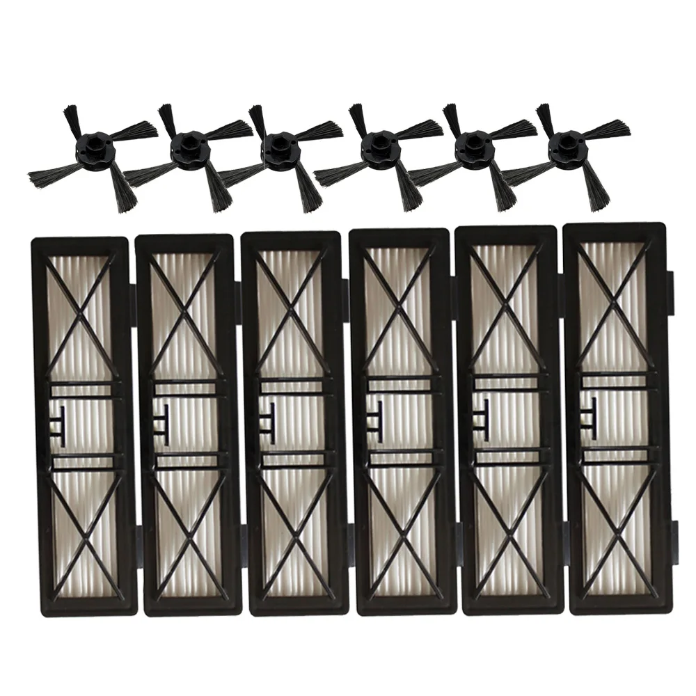 Piezas de robot preformance, filtro hepa PARA POLVO Y cepillo lateral para Neato Botvac D Series 945-0215, 70e, D5, D75, D80, D85, 6 uds.