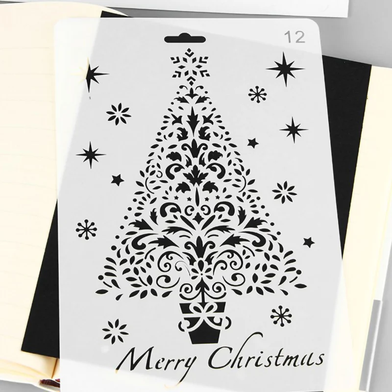 Nieuwe Kerst Hand Tekening Stencil Gereedschap Speelgoed Diy Fotoalbum Nieuwigheid Educatief Creatieve Kinderen Verschillende Stijlen Art Supplies