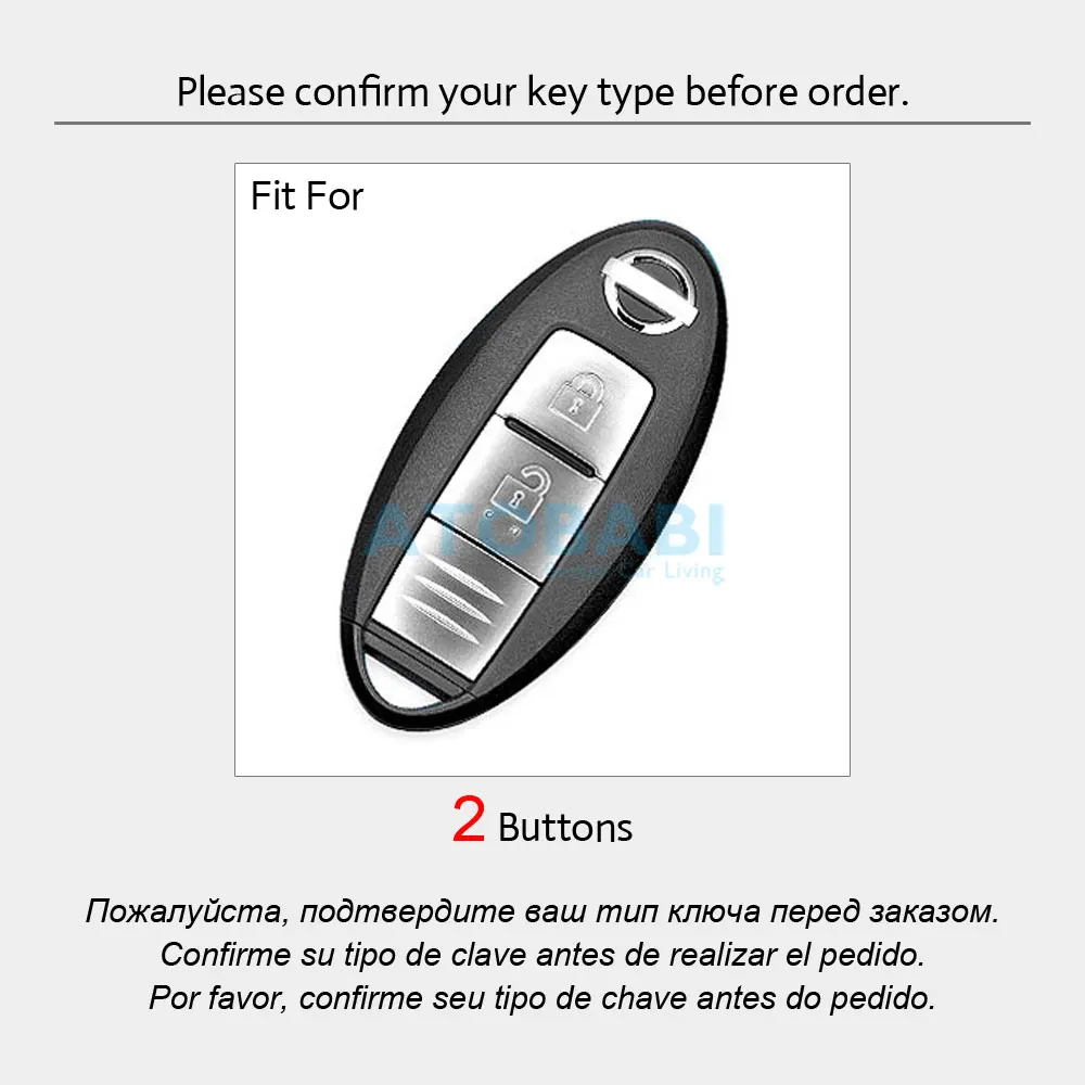 Leather Car Key Case For Nissan 350Z Almera Altima Armada Qashqai Cefiro Cube Juke Livina Remote Fob Protect Cover Keychain Bag