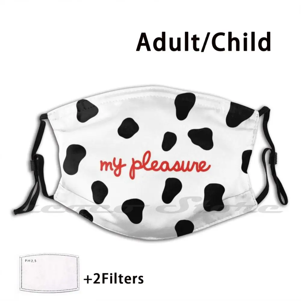 

“my Pleasure” Chick V2 With Black Spots Mask Cloth Reusable Print Filter Washable Chick Chick Fil A Fast Food Chicken Nuggets