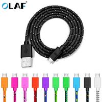 OLAF 5V 2.4A Micro USB Cable 1m 2m 3m Fast Charging Cable For Samsung Huawei Xiaomi Android Mobile Phone USB Charger Cord Cable