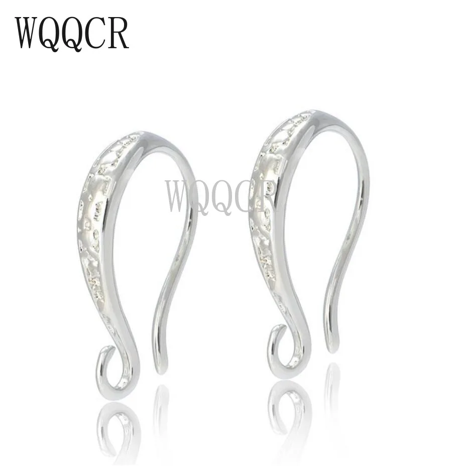 WQQCR – boucles d'oreilles en Zircon, crochet, accessoires pour la fabrication de bijoux couleur argent/or Rose/or, 50 pièces