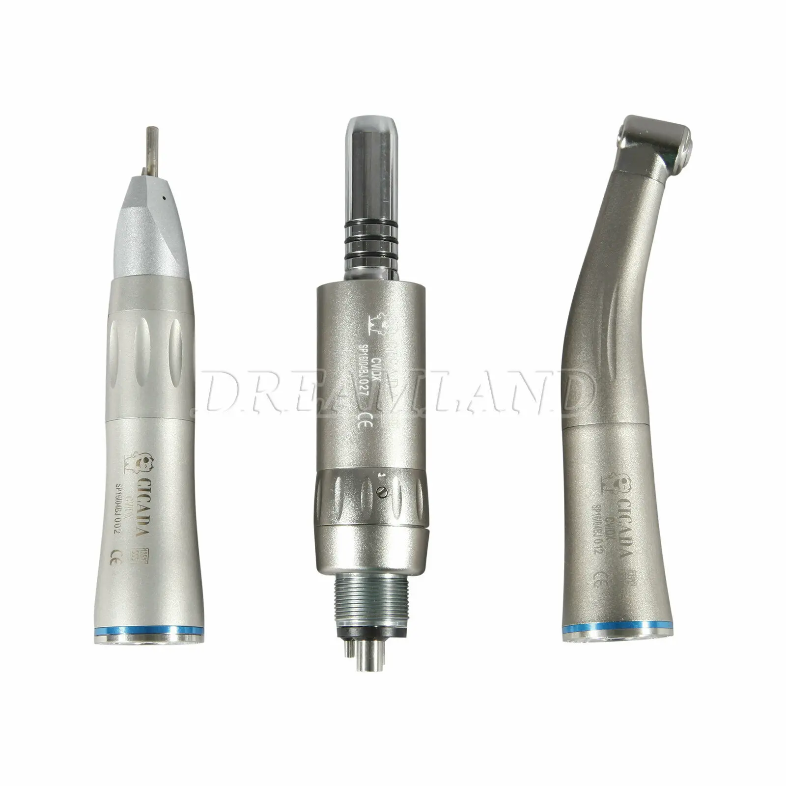 Dental 1:1 Ratio Inner Water Spray Low Speed Contra Angle Straight Handpiece/4Hole Motor Fit NSK/KAVO