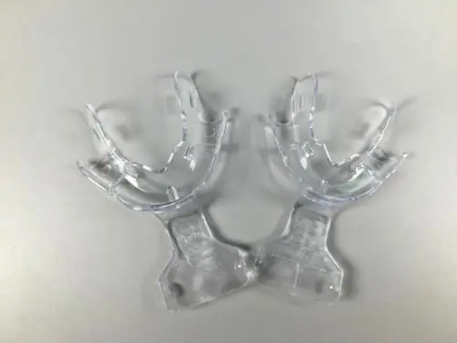 18Pcs/2Pcs Impression Trays Frame Cut Back Tray Edentulous Jaw Dental FCB 135℃ Clear Repeated Use Denture Made