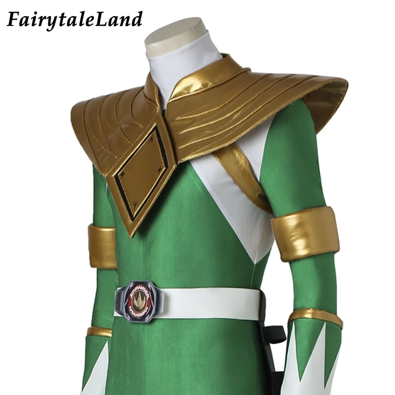 Halloween Fancy Gold Rangers Armor Green Dragon Burai Cosplay Costume Accessories Superhero Shoulder Armour