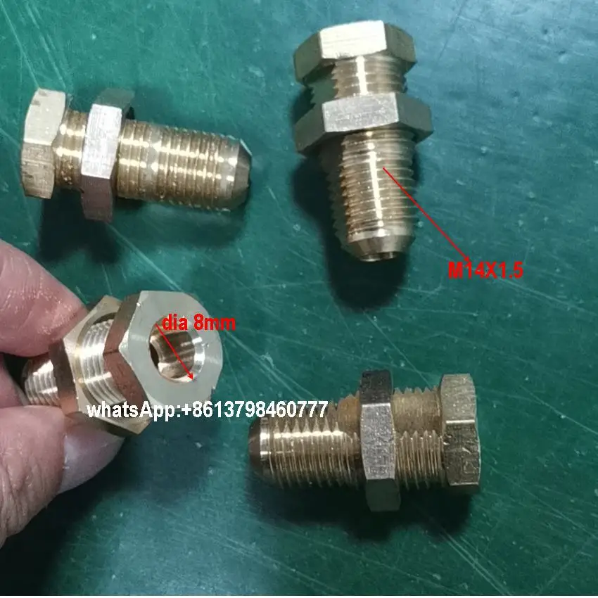 2 pcs induction heater connector fitting flare nuts induction coils connector adapter water in water out nut