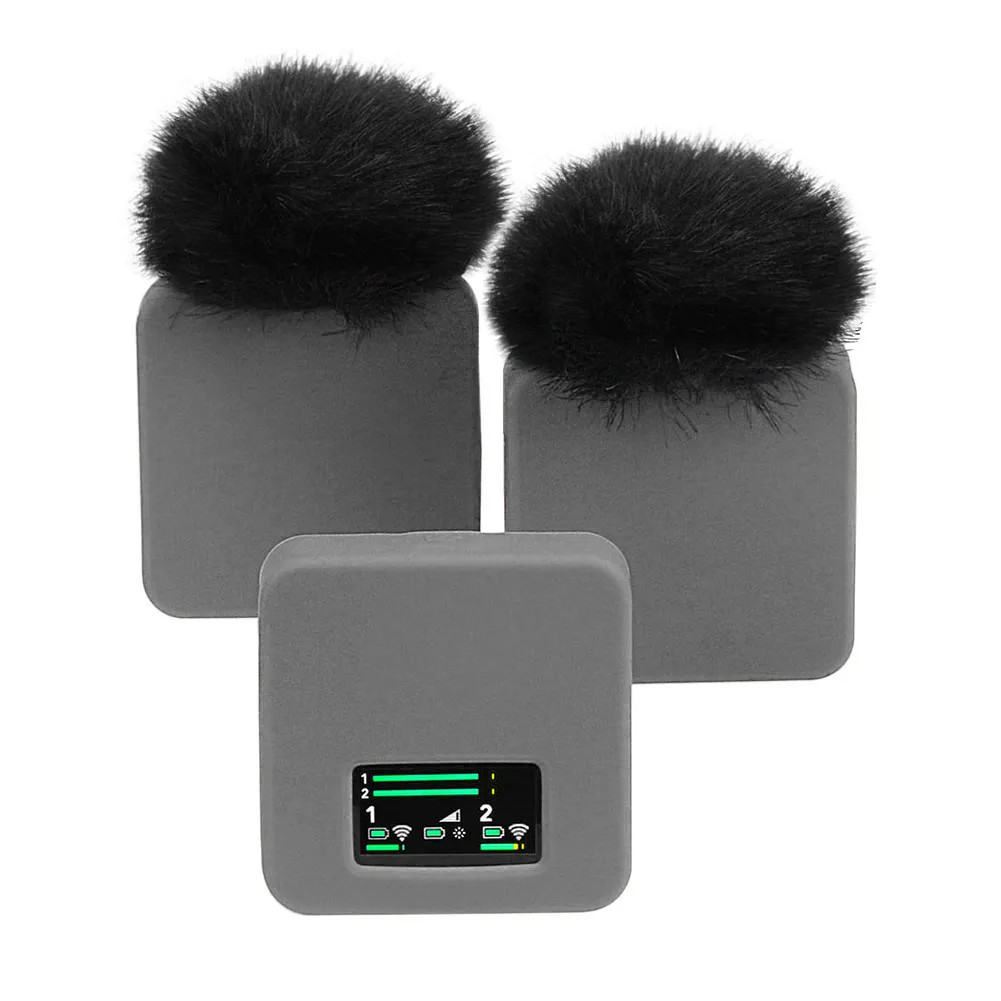 3pcs/set Soft Silicone Microphone Case for RODE Wireless Go II/RODE Wireless GO 2 Wireless Microphone Accessories