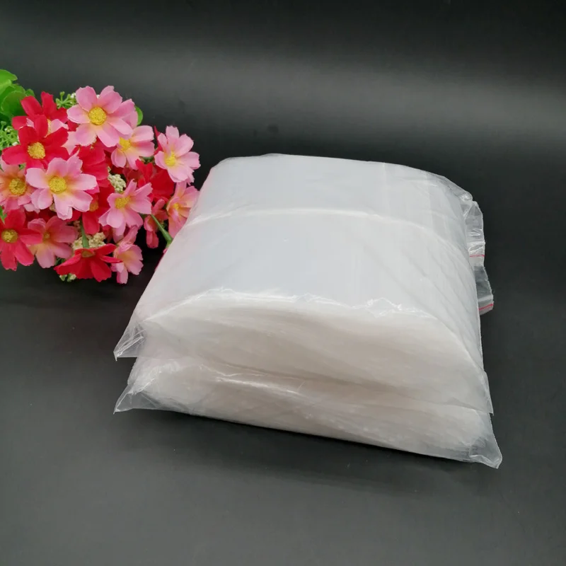 1000pcs White Plastic Zip Lock Plastic Bags PE Ziplock Bags Clear Storage Bag Gift Packaging Bags Reclosable Ziplock Bag Pouches