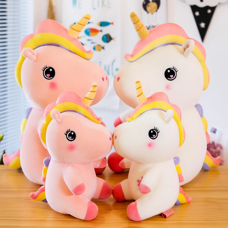 65cm Kawaii Giant Unicorn Plush Toy Soft Stuffed Unicorn Soft Dolls Animal Horse Toys For Children Girl Pillow Birthday Gifts