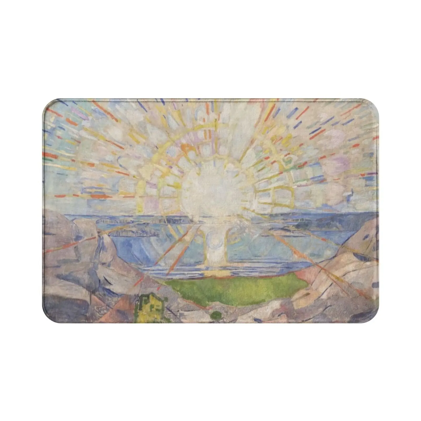 Edvard Munch The Sun Solen Carpet Mat Rug Cushion Soft Munch Edvard Munch The Sun Summer Sun Sea Scandinavian