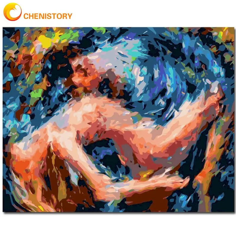 CHENISTORY Nake Women Figure Oil Painting By Numbers Kits For Adults HandPainted DIY Frame On Canvas Home Decoration Art Paints