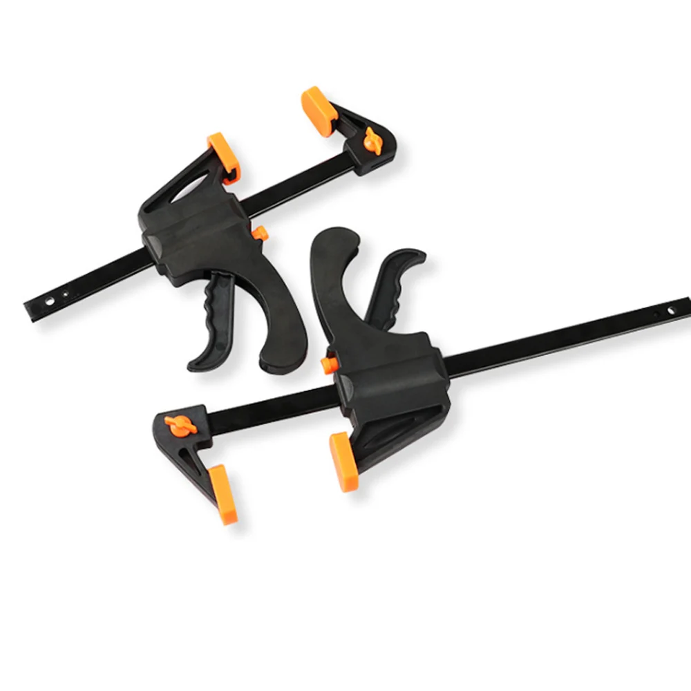 4 Inch Woodworking Bar F Clamp Clip Kit Quick Ratchet Release Speed Squeeze Wood Working Work Bar Spreader Gadget Hand Tools