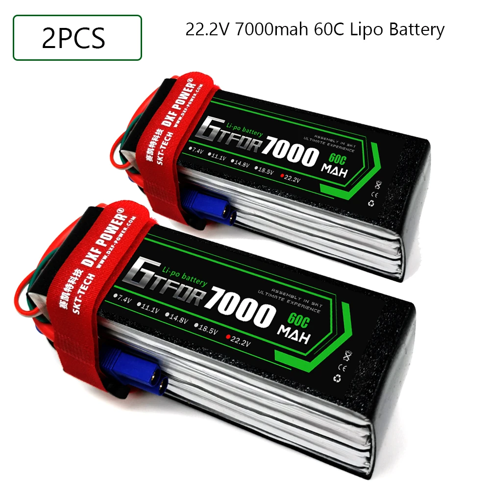 

GTFDR Lipo Battery 6S 22.2V 7000mAh 60C 120C XT90 XT60 T Deans EC5 For FPV Drone Airplanes Car Boat Truck Helicopter RC Parts