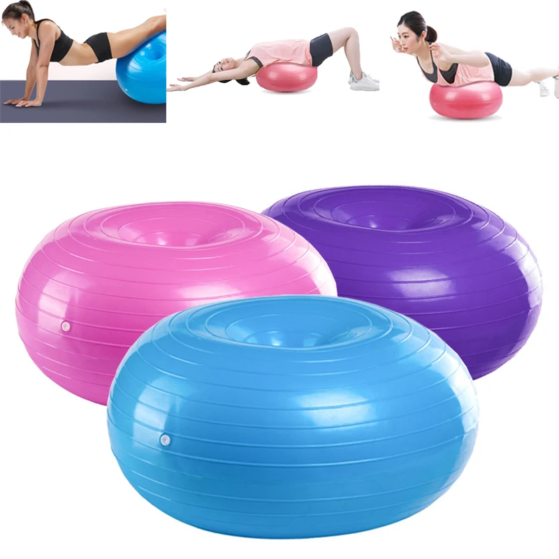 

50cm Yoga Ball Thickened PVC Fitness Balls Inflatable Body Shaping Balance Training Home Workout Gym Pilates Exercise Equipment