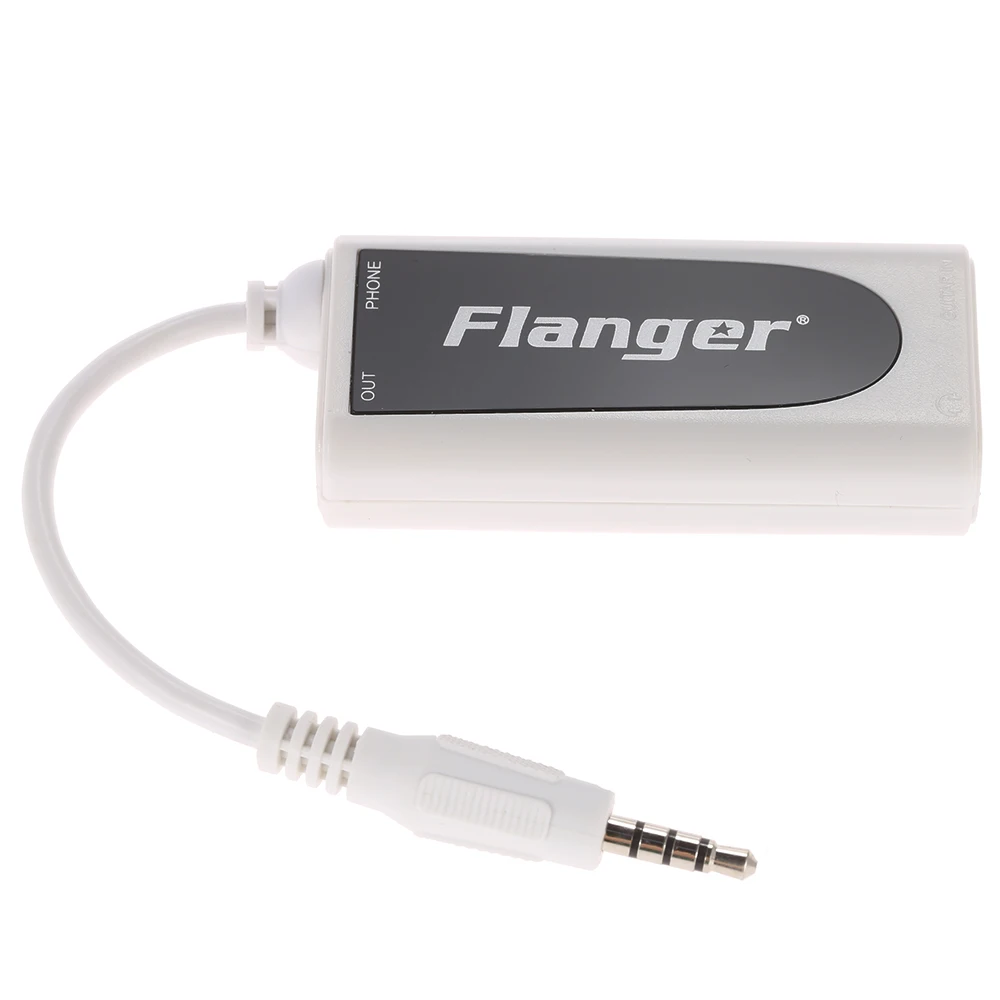 Flanger Fc-21Music Converter Adapter Small and Exquisite White Guitar Bass for Android Apple iPhone iPad iPod Touch High Quality