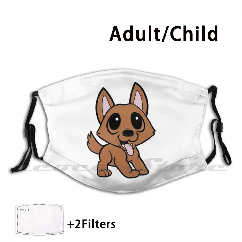 Australian Cattle Dog Red Cartoon Mask Adult Child Washable Pm2.5 Filter Logo Creativity Australian Cattle Dog Australian