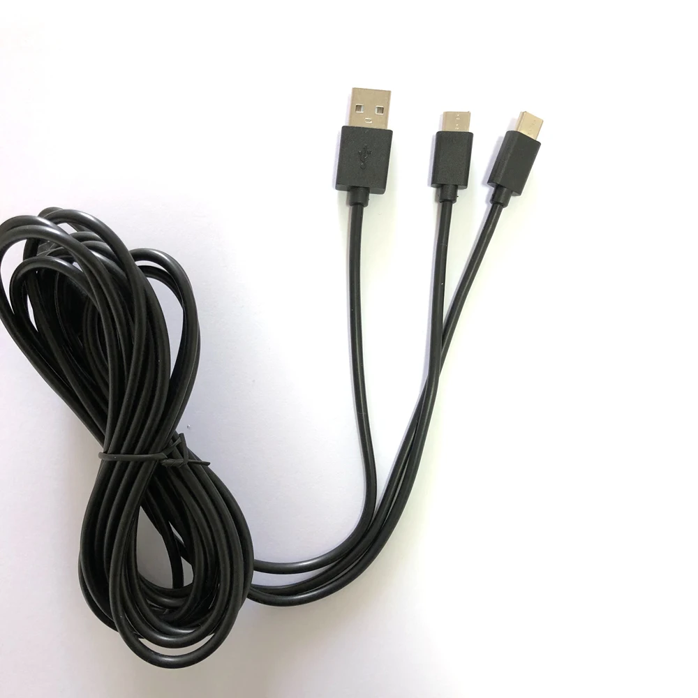 10 pcs a lot 2 in 1 Charging Cable for PS5 Controller Data Cable for Xbox Series X for Switch Pro Gamepad Type C 3M Power Cable