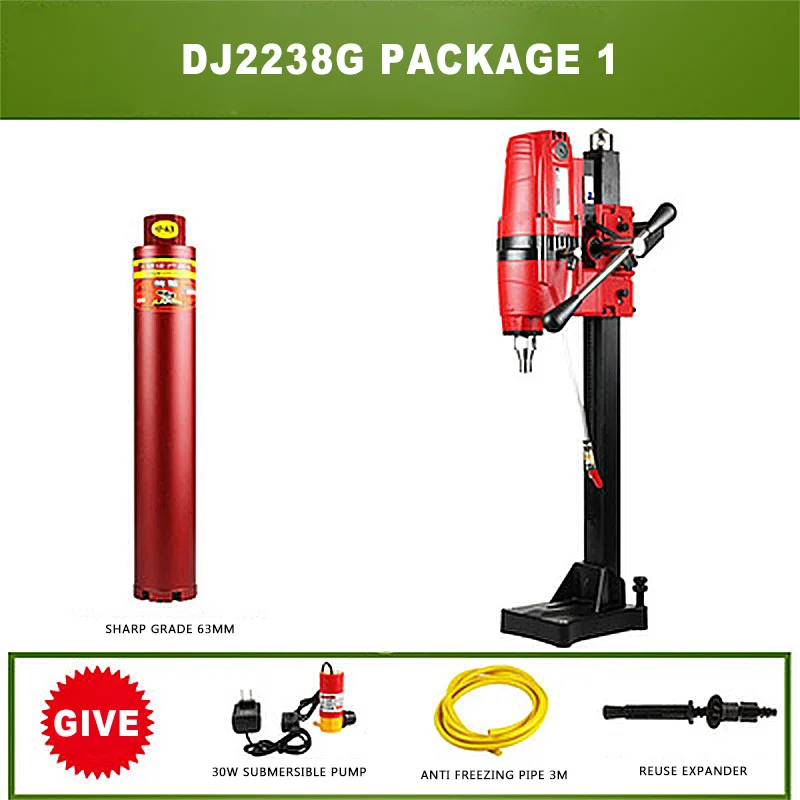 

238mm High Power Electric Concrete Complex Core Diamond Drill Machine Professional Project Water Wet Core Drilling Machine 3300W