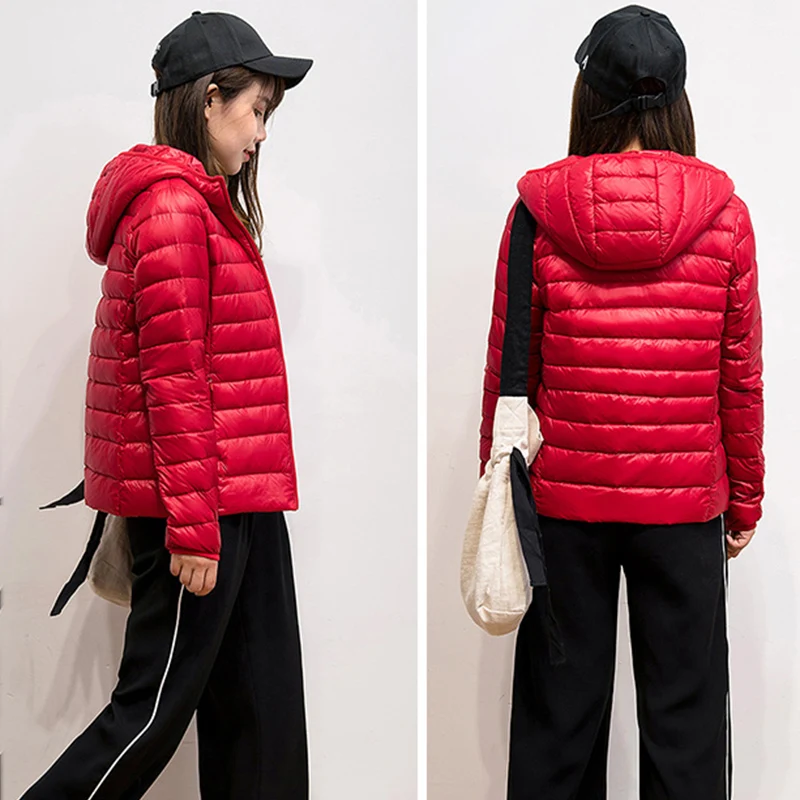 2024 New Brand 90% White Duck Down Jacket Women Autumn Winter Warm Coat Lady Ultralight Duck Down Jacket Female Windproof Parka
