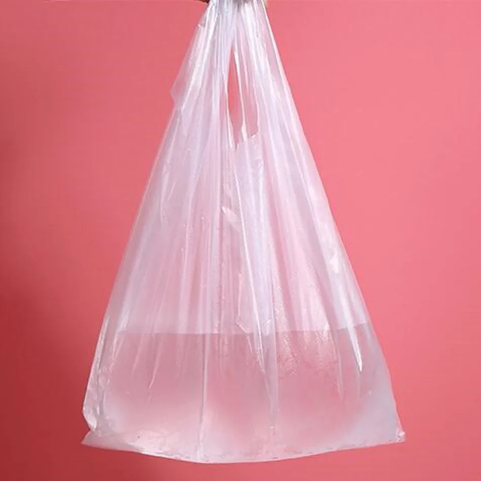 500Gram/Pack Clear bags Plastic Shopping Bag 20x30cm Medium Thickness Reusable Grocery Bag With Handle Food Bags