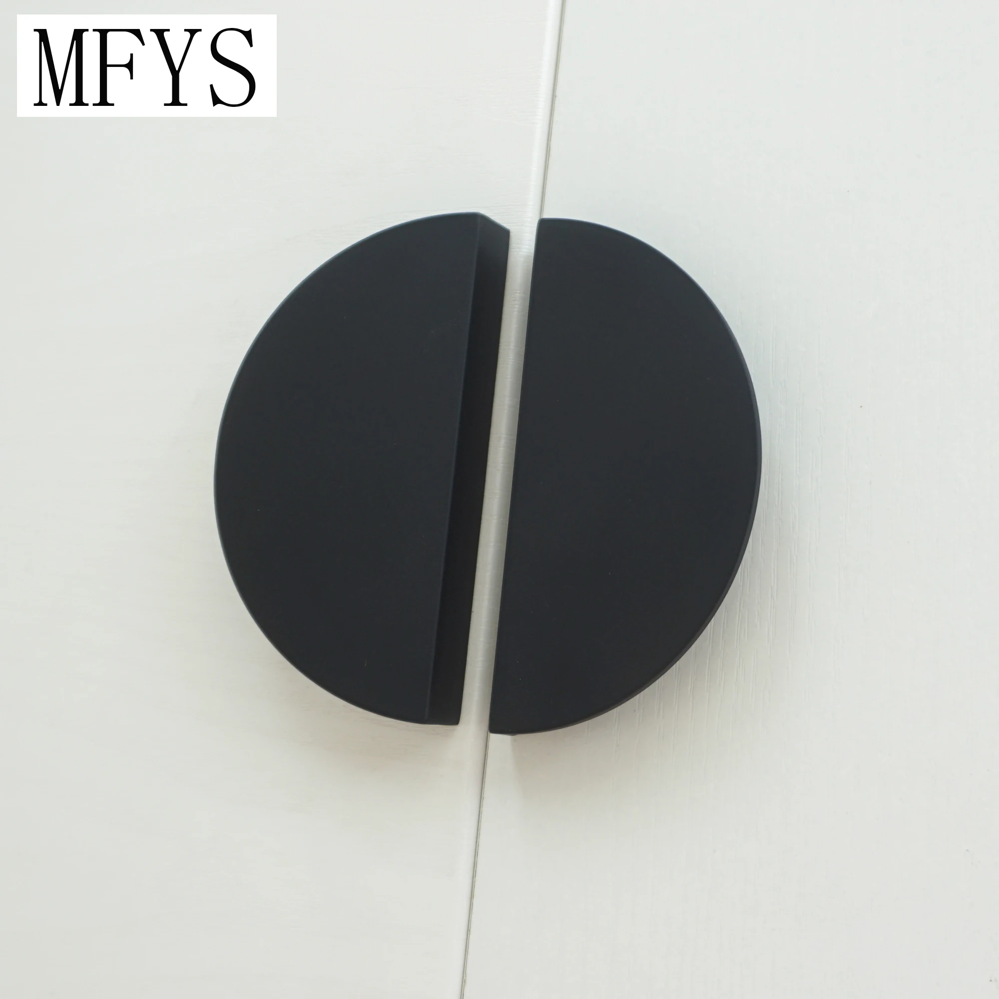 Черные полукруглые ручки для кухонного шкафа, цинковый сплав, ручка для дверей шкафа, Современная фурнитура