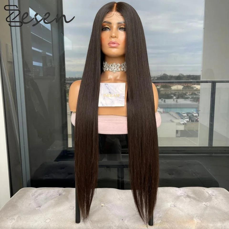 

Lace Front Wigs Long Straight Heat Resistant Fiber Synthetic Wig For Women Pre Plucked with Natural Hairline and Baby Hair