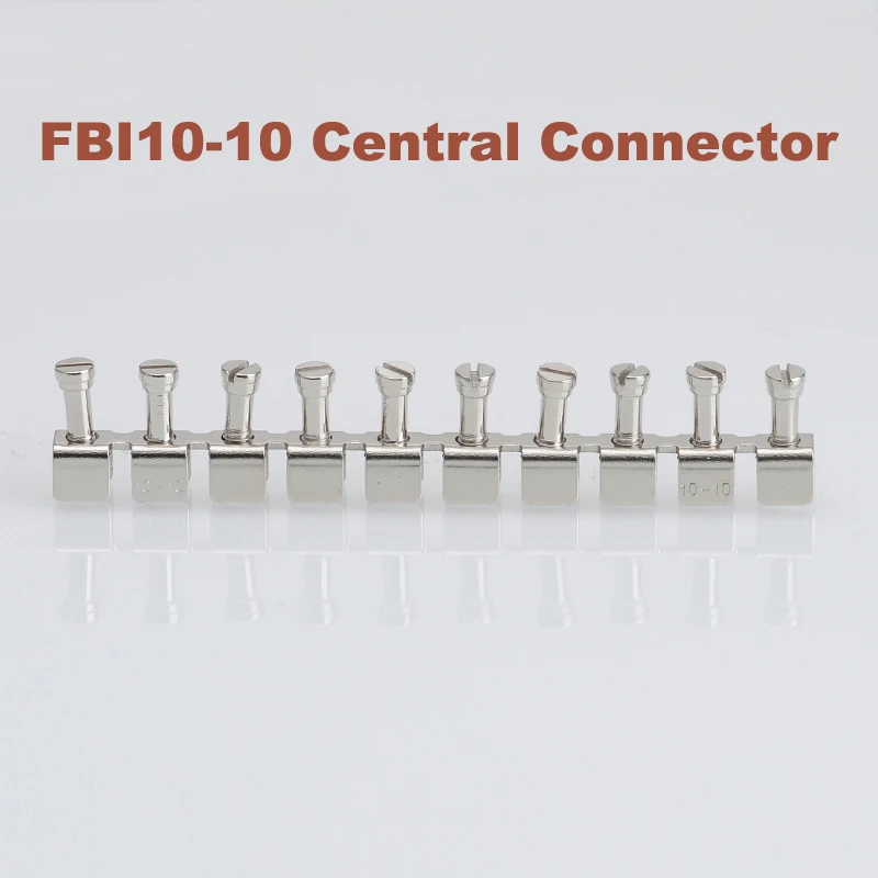 

2Pcs FBI10-10 Central Short Circuit Connection Strip Din Rail Screw Terminal Block Wire Cable Connector UK10N Morsettiera Parts