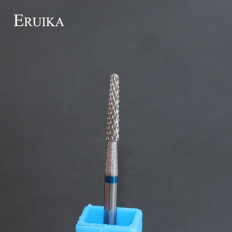 ERUIKA – fraises en carbure de tungstène pour Nail Art, mèche de 3/32 pouces, fraiseuse à main de requin, dispositif de manucure électrique, accessoire poli, 1 pièce