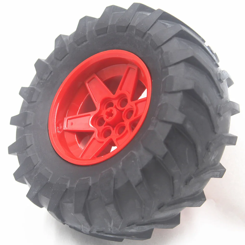 MOC Building Bricks Technical 1pcs TYRE TRACTOR DIA. 107X44 & RIM DIA 56 X 34 compatible with Lego 23798+15038 for kids boys toy