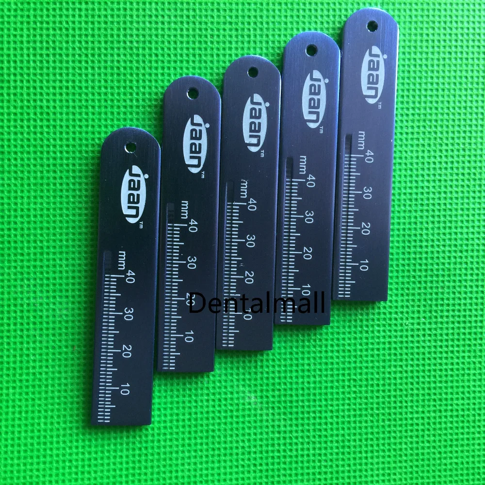 5pcs Blue Dental Span Measure Scale  ALUMINIUM Endodontic Endo Rulers