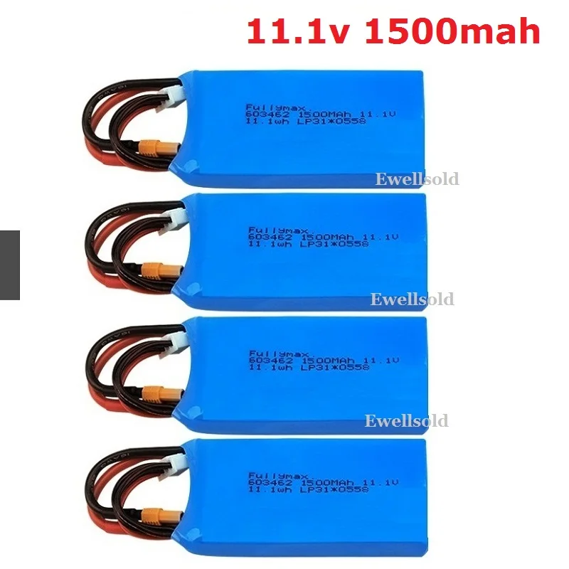 11.1v 1500mah 20C Battery/USB charger for XK X450 FPV RC Airplane Fixed Wing 3S 11.1V Lipo Battery LIPO Electric RC Toys Battery