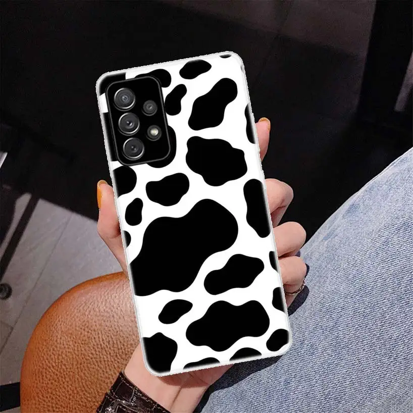 Dairy Cattle Cow Speckle Cute Cover Phone Case For Samsung Galaxy A55 A54 A53 A52 A15 A14 A13 A12 A35 A34 A33 A32 A25 A24 A23 A2