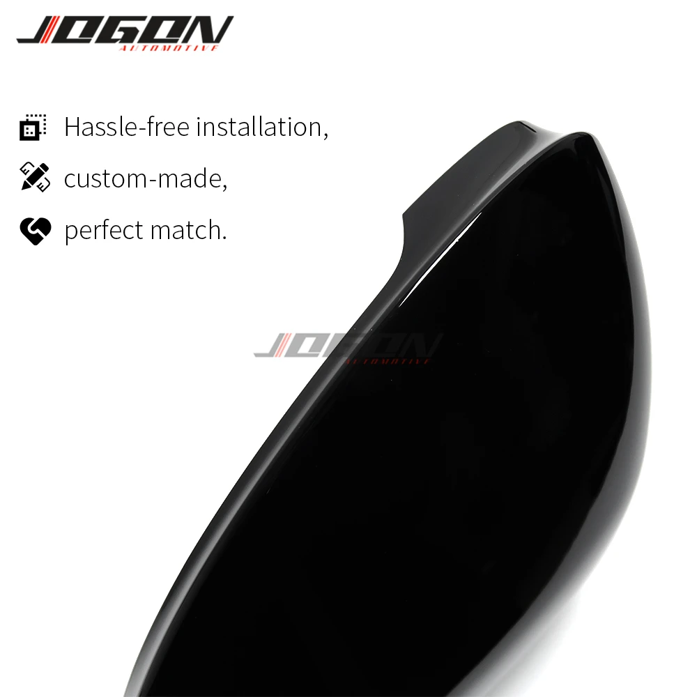 Gloss Black Side Wing Rear View Rearview Mirror Cover Case Caps For VW For Volkswagen Golf 8 MK8 VIII GTI R GTE GTD 2020 2021