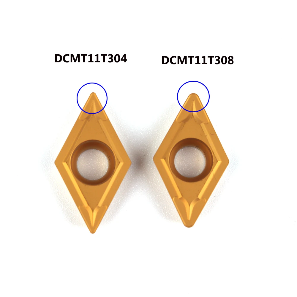 DCMT11T304 DCMT11T308 DY3020 Carbide Sisipan Mengubah Alat Mesin Bubut Alat untuk Pengolahan Baja