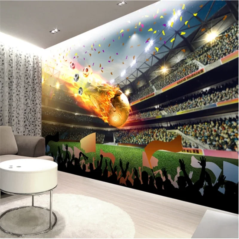 Custom wallpaper large 3d huge football field mural living room bedroom tv background wall Sports place decorative painting обои