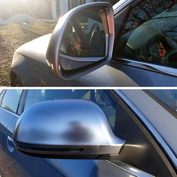 Anzulwang For Audi A4 B8 A6 C6 A5 8T Q3 A3 8P Matt Chrome Mirror Cover Rearview Side Mirror Cap S Line